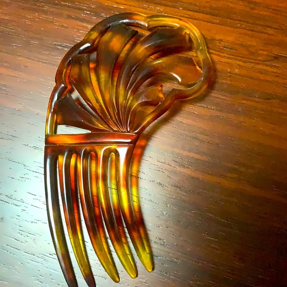 VTG Faux Tortoise Hair Comb - Picture 1 of 4